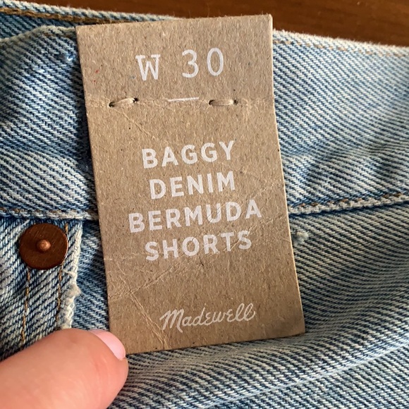 Madewell Baggy Denim Bermuda Shorts - Picture 2 of 4